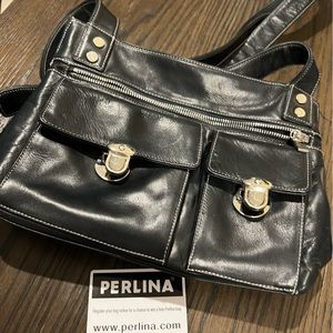 Perlina Leather Handbag crossbody